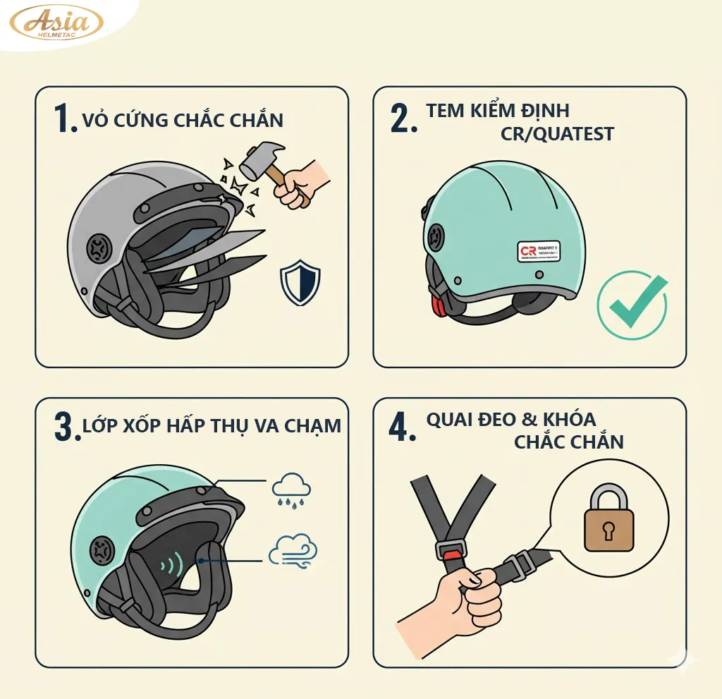 Tiêu chí mũ bảo hiểm chuẩn