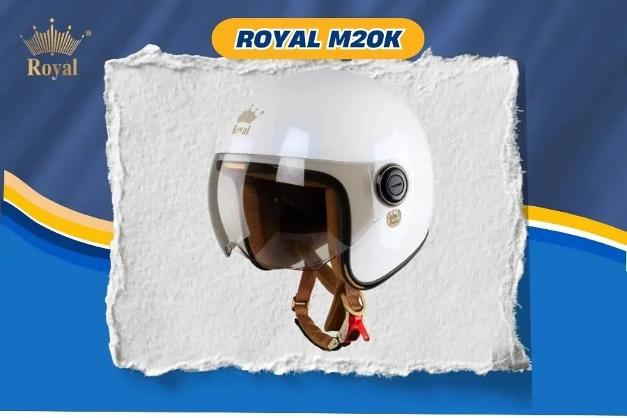 Mũ bảo hiểm 3/4 đầu có kính Royal M20k